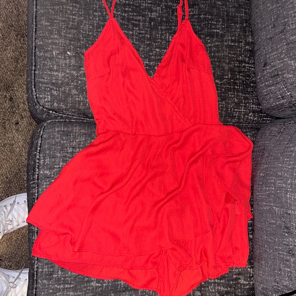 Poppin red romper